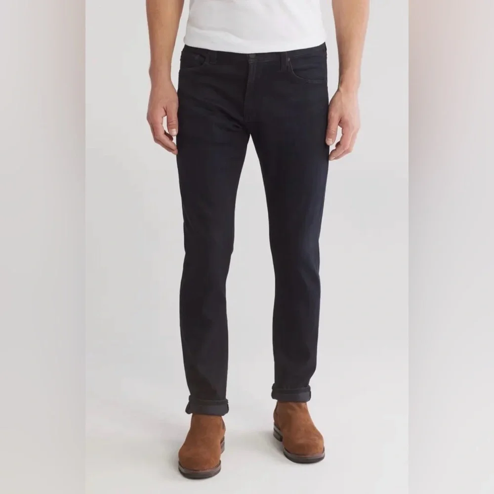 AG Adriano Goldschmied Charcoal Black Modern Slim Men’s Jeans, 38x34 - Picture 1 of 11